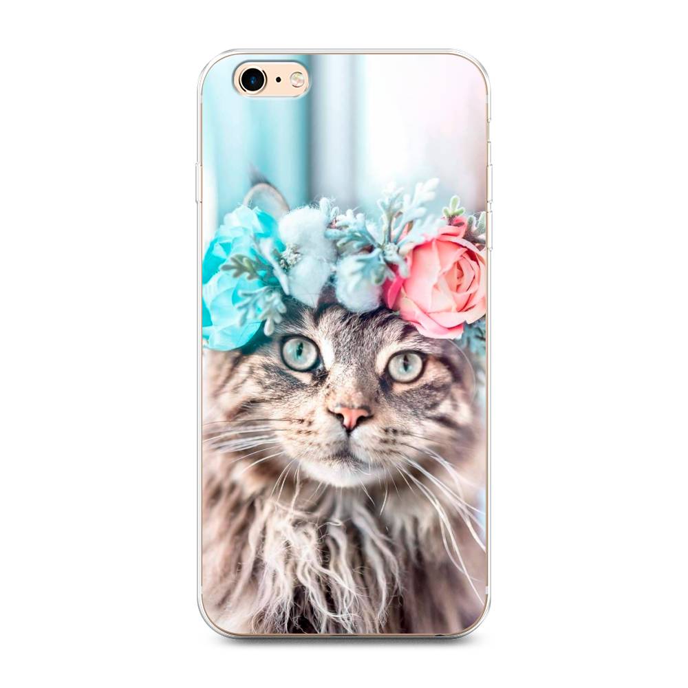 

Чехол Awog на Apple iPhone 6 Plus / Айфон 6 Plus "Кот в венке", Разноцветный, 10550-2