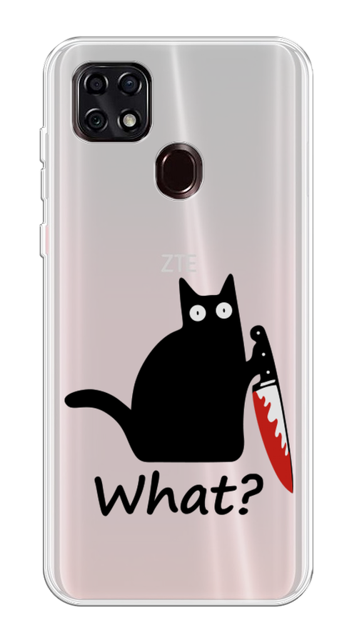 

Чехол на ZTE Blade 20 Smart "Котик с ножом", Черный;красный, 133550-6