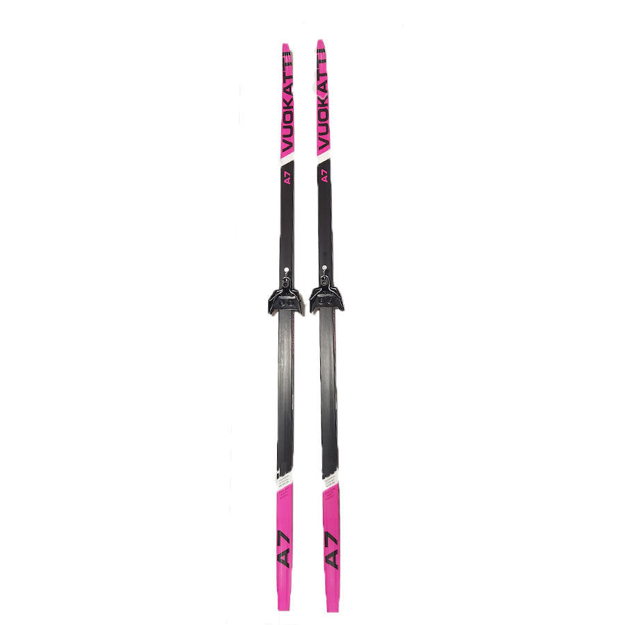 

Лыжный комплект VUOKATTI с креплением 75 мм Step Black Magenta, Розовый;черный;белый, 75 мм Step