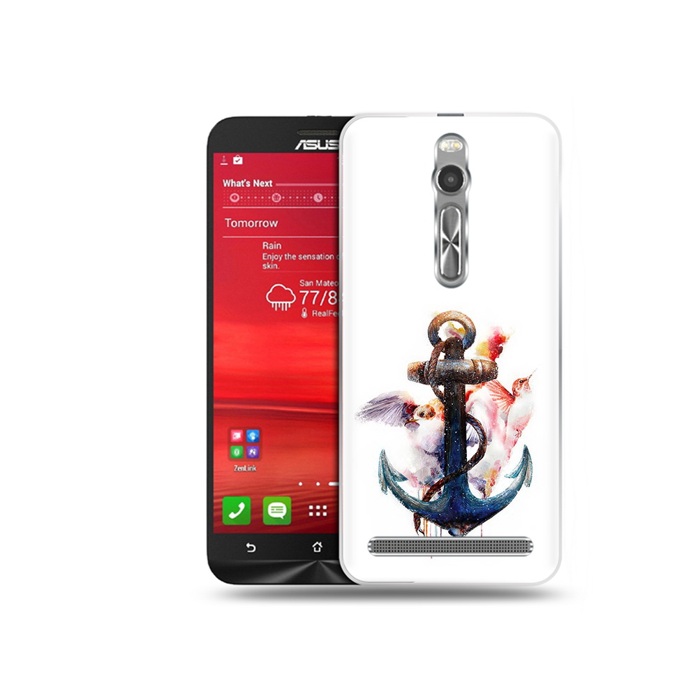 

Чехол MyPads Tocco для Asus Zenfone 2 (ZE550ML) якорь с птицами (PT11329.657.703), Прозрачный, Tocco