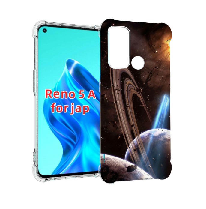 

Чехол MyPads сатурн в космосе для Oppo Reno 5A, Прозрачный, Tocco