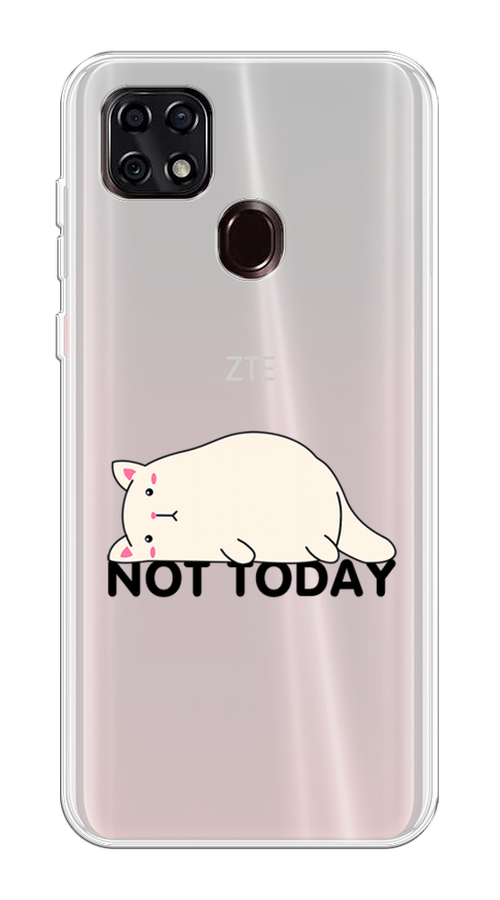

Чехол на ZTE Blade 20 Smart "Cat not today", Белый;розовый;черный, 133550-1