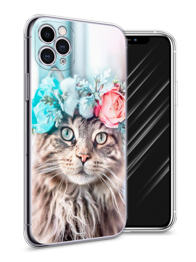 

Чехол Awog на Apple iPhone 11 Pro / Айфон 11 Pro "Кот в венке", Разноцветный, 12350-2