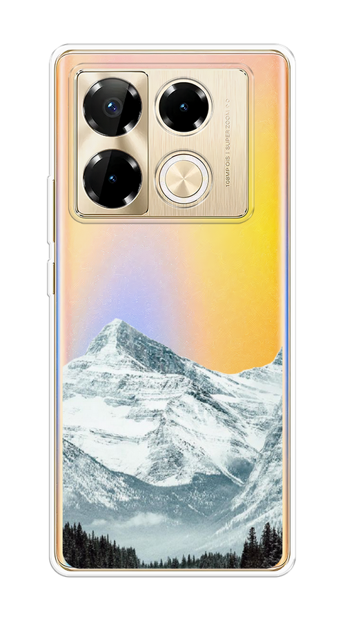 

Чехол на Infinix Note 40 Pro "Горы арт 1", Белый;зеленый, 3105750-1