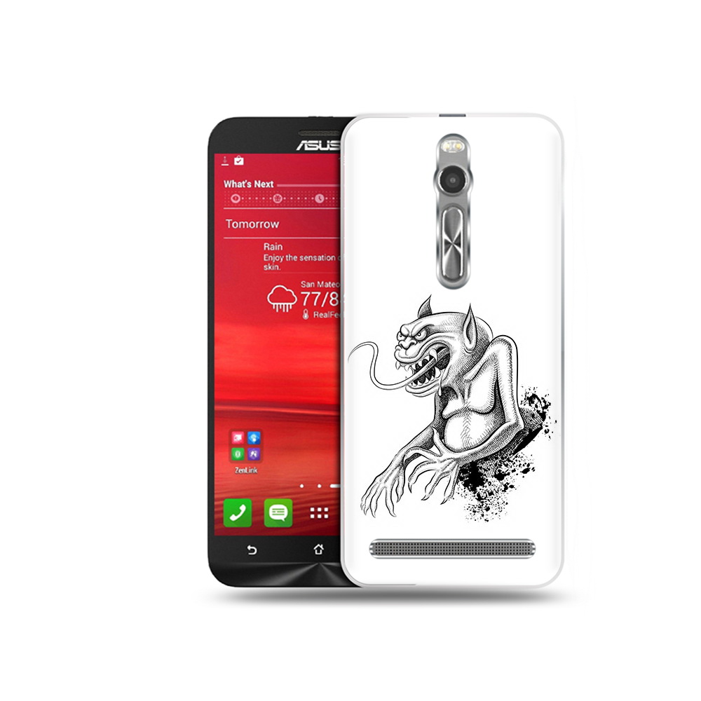 

Чехол MyPads Tocco для Asus Zenfone 2 (ZE550ML) чорт (PT11329.657.692), Прозрачный, Tocco
