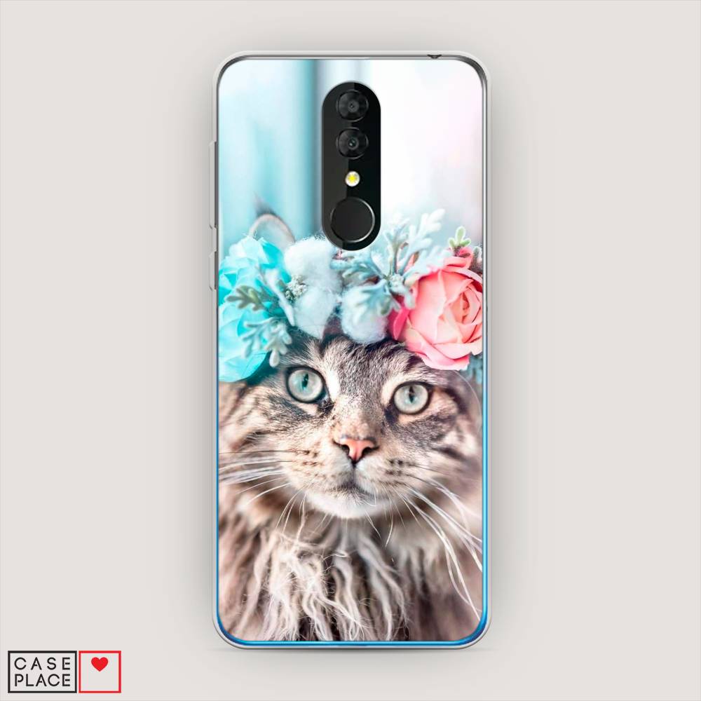 

Чехол Awog на Alcatel 3 5053Y (2019) / Алкатель 3 5053Y (2019) "Кот в венке", Разноцветный, 170550-2