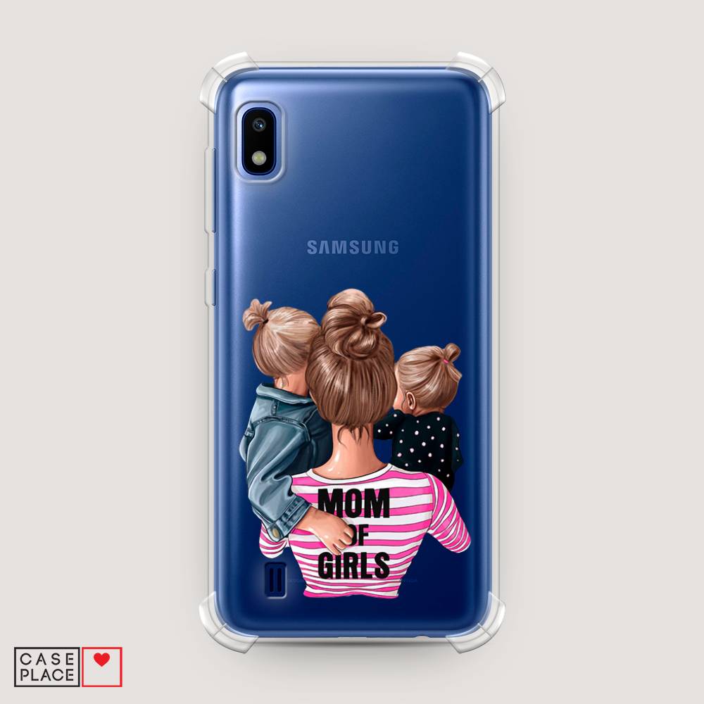 фото Противоударный силиконовый чехол "mom of girls" на samsung galaxy a10 awog