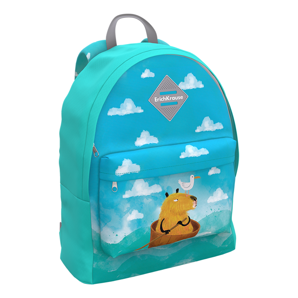 

Детский рюкзак ErichKrause EasyLine Capybara Travel 60133, Голубой, EasyLine