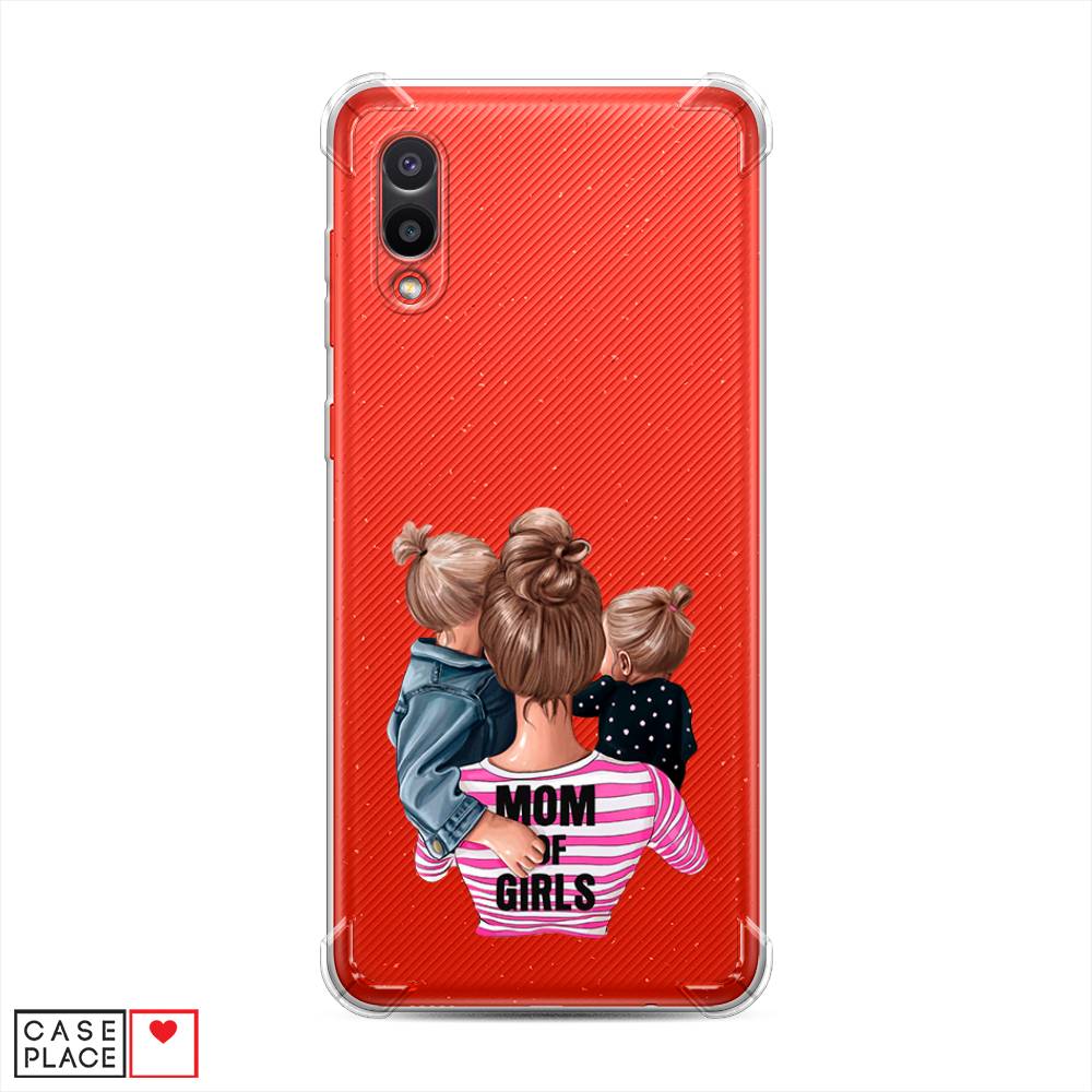 фото Противоударный силиконовый чехол "mom of girls" на samsung galaxy a02 awog