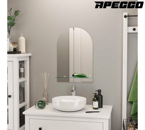 

Зеркало Apeggo Milagros 390х590 с полкой GG90320, Milagros