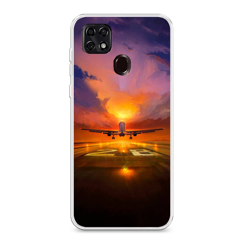 

Чехол на ZTE Blade 20 Smart "Самолет на посадке", Оранжевый;синий, 133550-6
