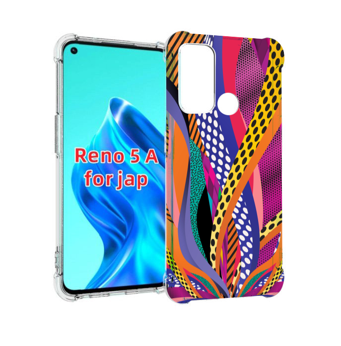 

Чехол MyPads разноцветные щупальца для Oppo Reno 5A, Прозрачный, Tocco