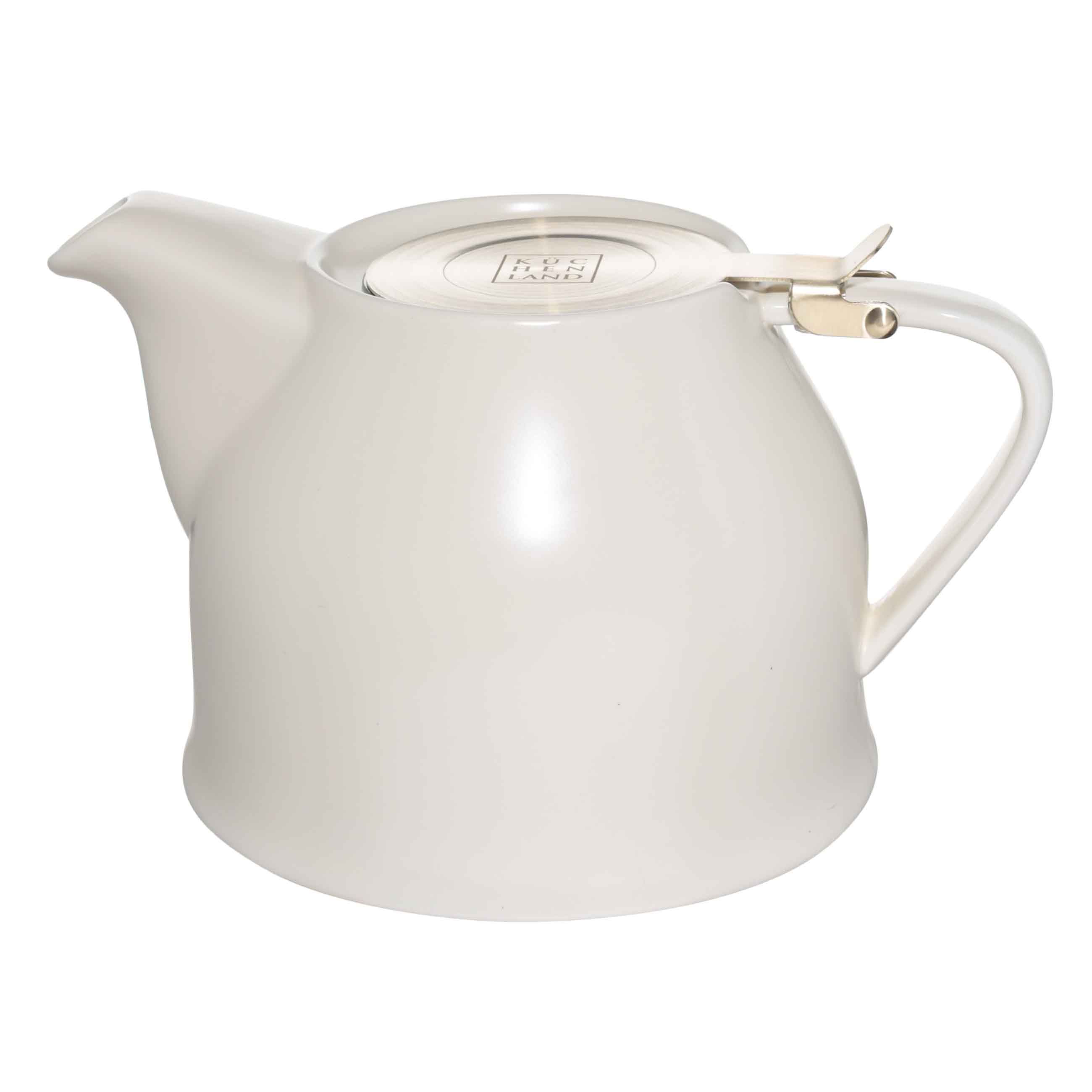 

Чайник заварочный, 1 л, керамика/сталь, молочно-золотистый, Kettle ceramo, Бежевый;золотистый
