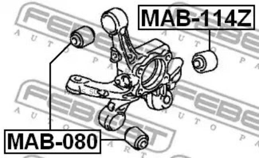 

FEBECT MAB114Z MAB-114Z_сайлентблок заднего рычага!\ Mitsubishi Lancer Cs 00-09