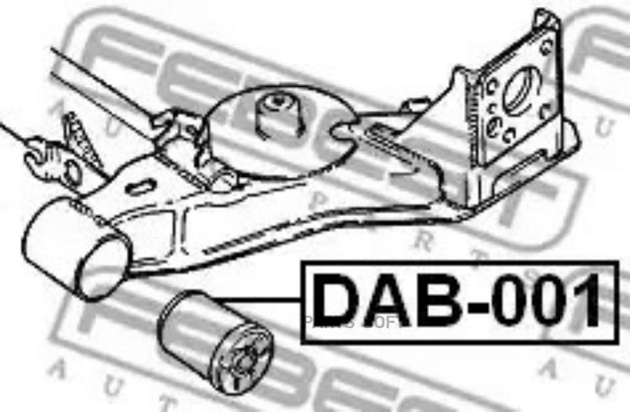 

FEBECT DAB001 DAB-001_сайлентблок зад.балки!\ Daewoo Nexia/Espero 94>/Lanos 96>