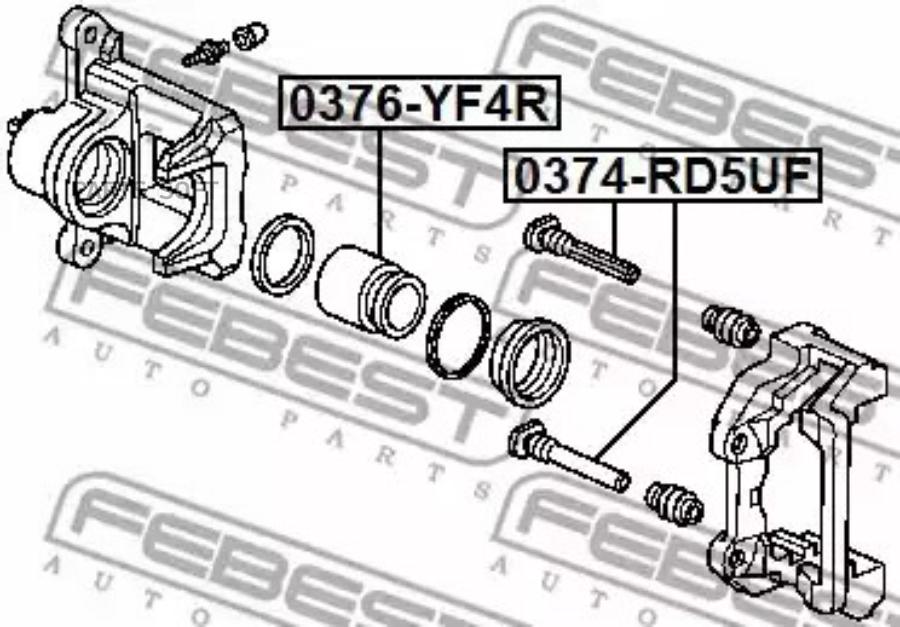 

FEBECT 0376YF4R 0376-YF4R_поршень суппорта! d41.2\ Honda Pilot II 3.5 4WD 08-11