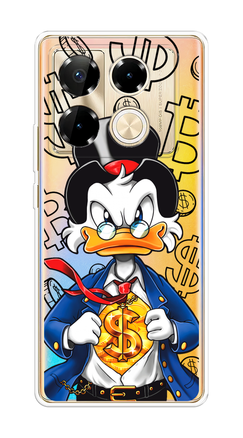 

Чехол на Infinix Note 40 Pro "Scrooge Goldman", Черный;белый;синий, 3105750-1