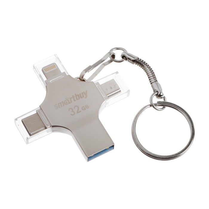

Флеш диск Smartbuy MC15 Metal Quad, 4-in-1 64 Гб