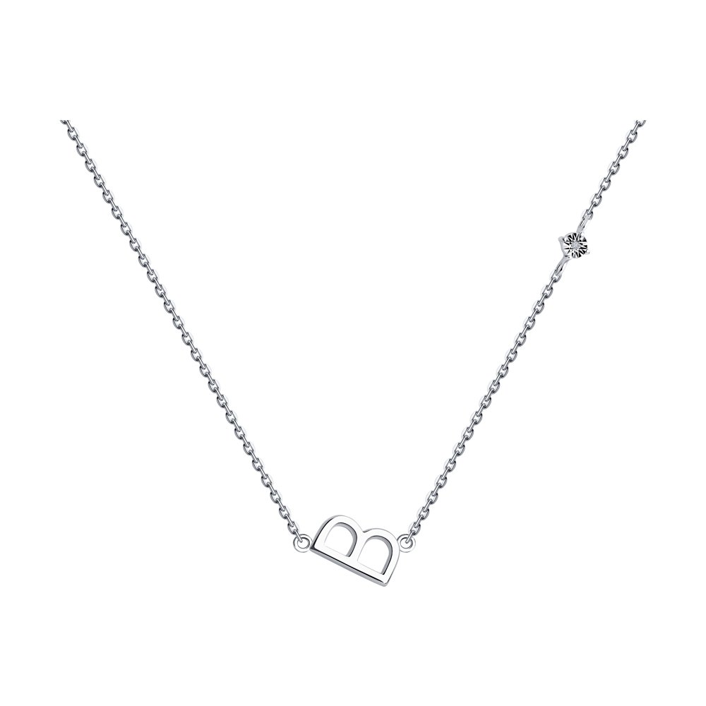 

Колье из серебра 55 см SOKOLOV 87070030, бриллиант, 87070030