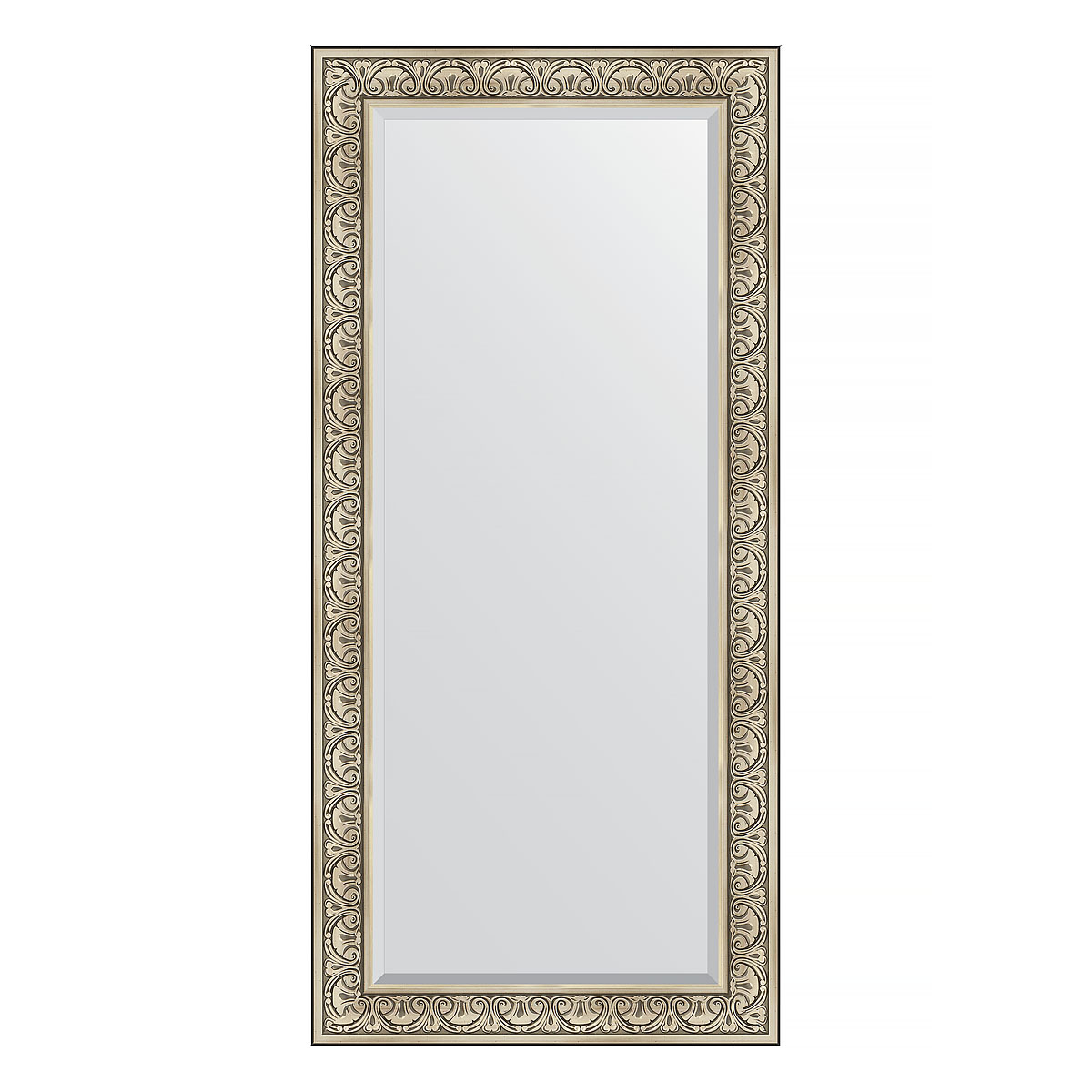 фото Зеркало в раме 80x170см evoform by 3606 барокко серебро