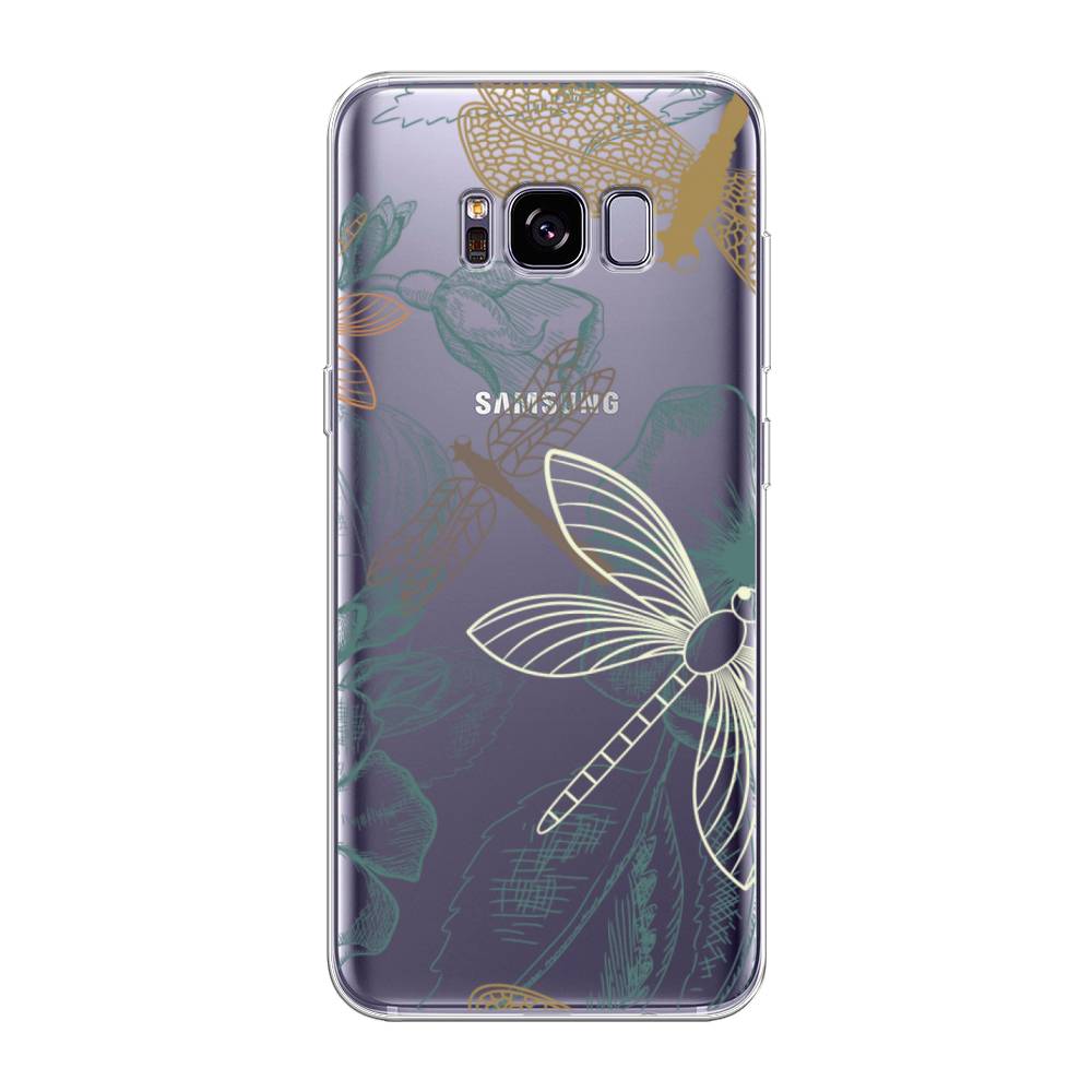 

Чехол Awog на Samsung Galaxy S8 + "Тени стрекоз", Коричневый;зеленый;белый, 24850-8