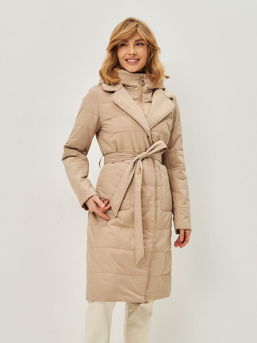 Пальто женское LAWINTER 83786 бежевое 50 RU