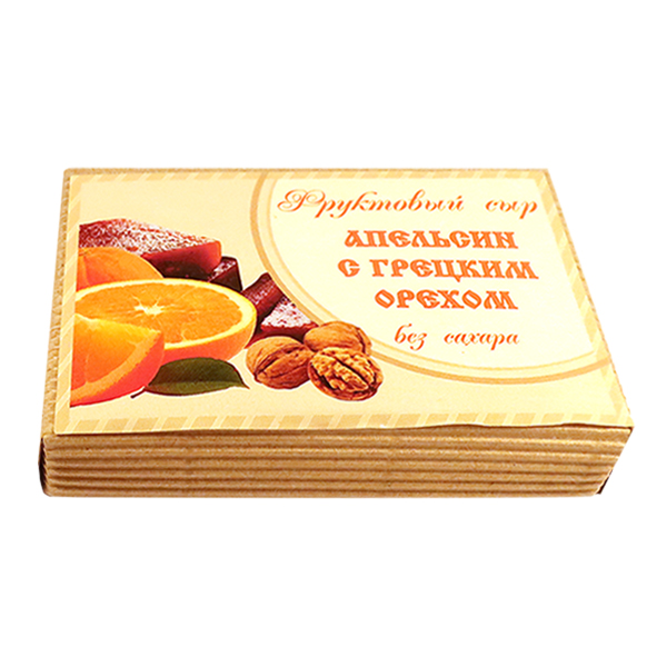 Фруктовый сыр Апельсин с грецким орехом, 250г, (3шт.)