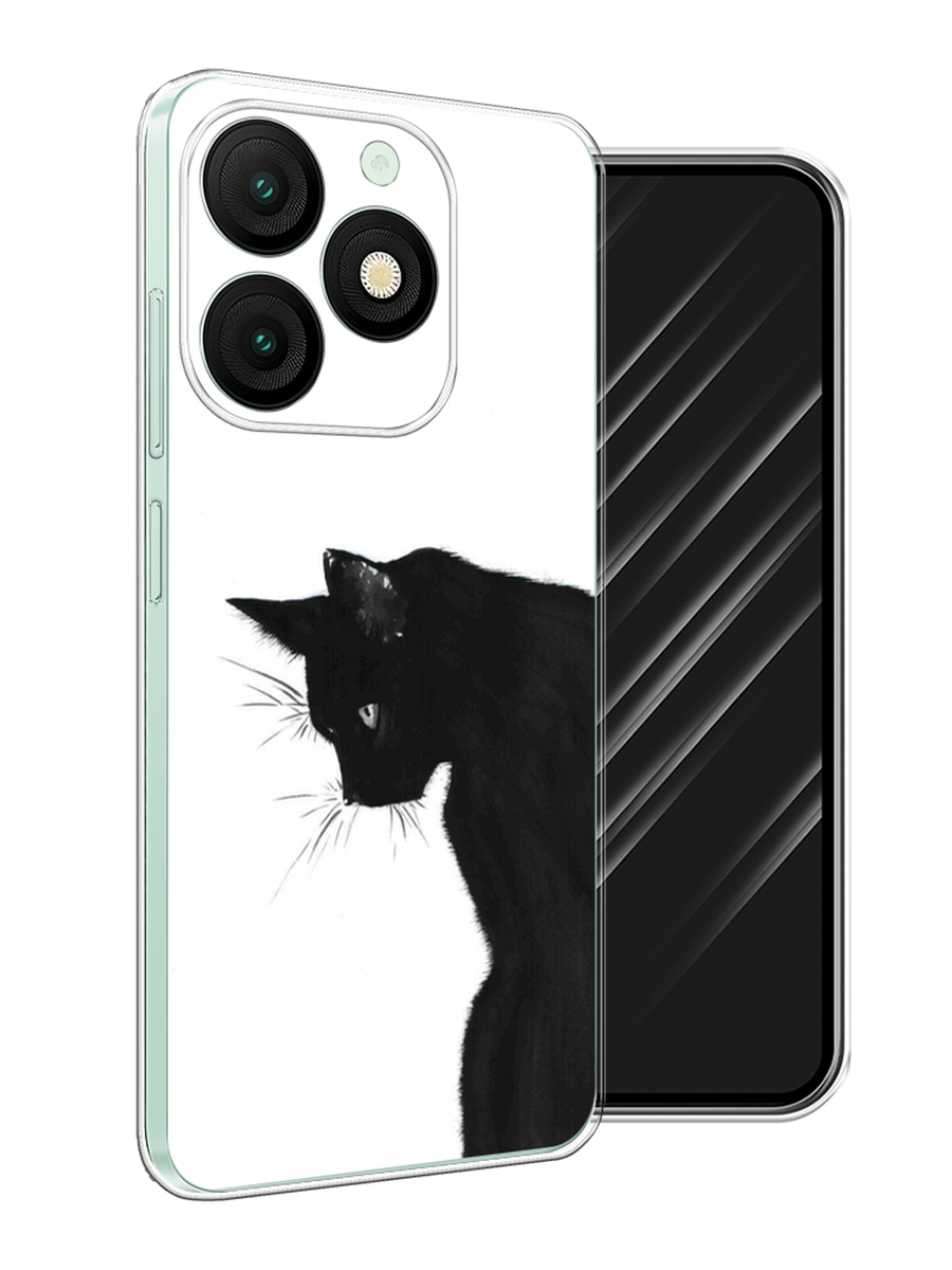 

Чехол Awog на Itel A50 "Black cat", Черный;белый, 3202250-1