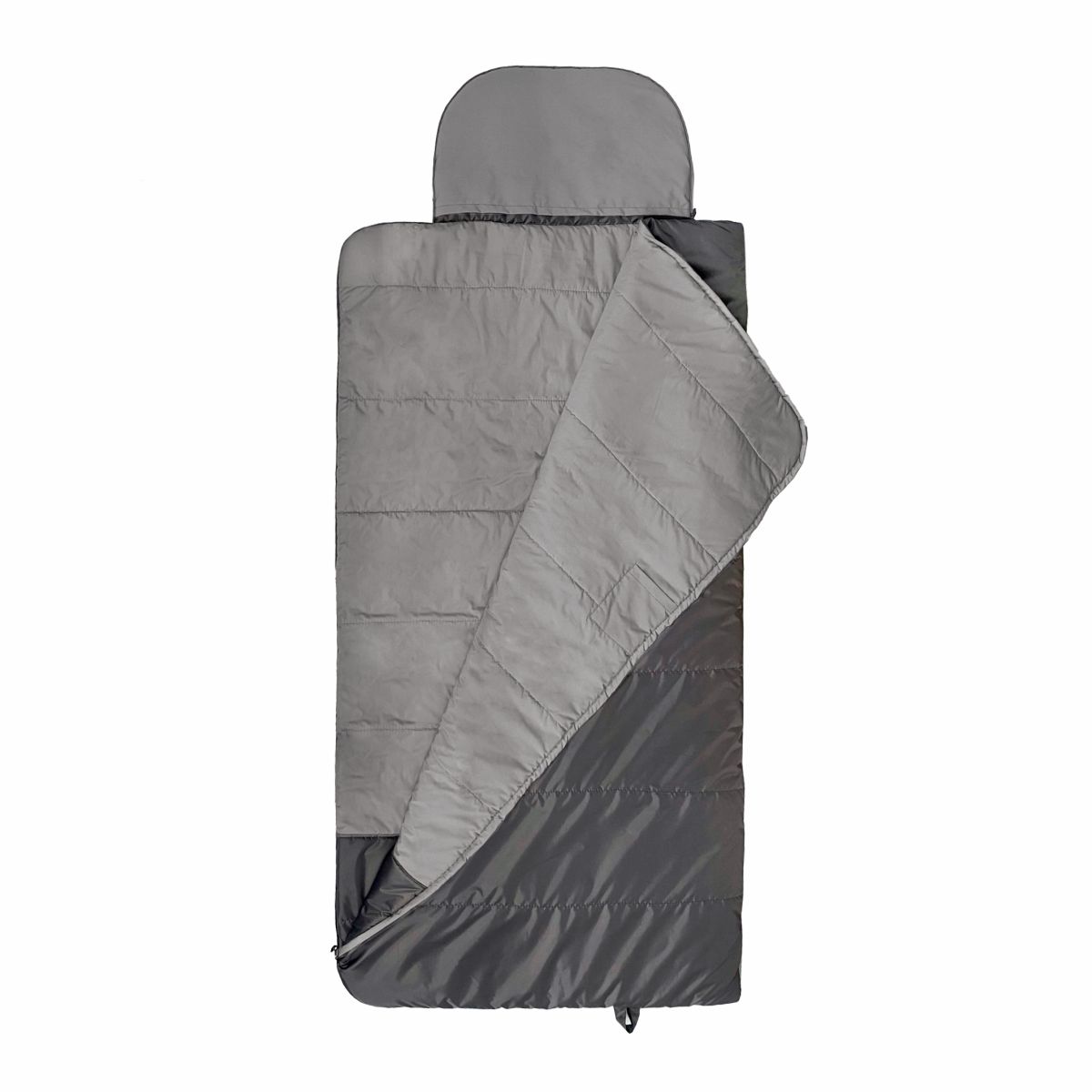 фото Спальный мешок пелигрин спальный туристический легкий серый, правый