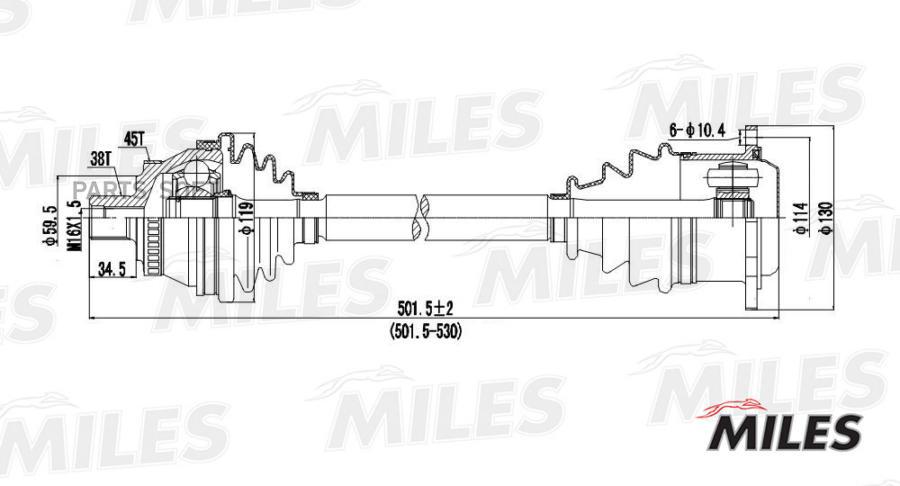 

MILES Привод в сборе MILES gc02008