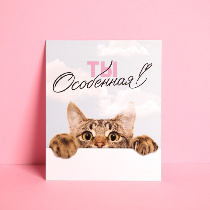 

Открытка инстаграм Ты особенная, кот, 8,8 × 10,7 см