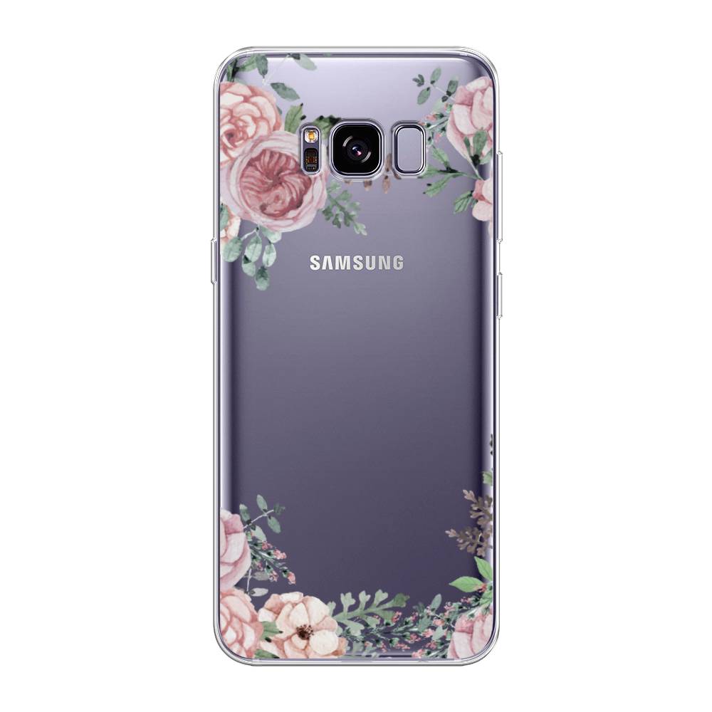 

Чехол Awog на Samsung Galaxy S8 + "Нежные розы акварель", Прозрачный;розовый;зеленый, 24850-8