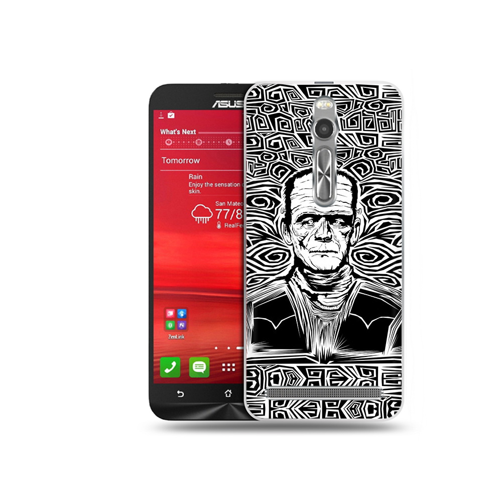 

Чехол MyPads Tocco для Asus Zenfone 2 (ZE550ML) франкенштейн черно белый (PT11329.657.661), Прозрачный, Tocco