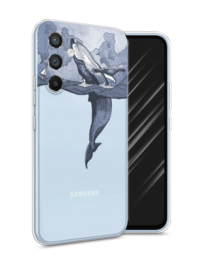 

Чехол Awog на Samsung Galaxy A54 "Два измерения", Голубой;черный;прозрачный, 2107750-7