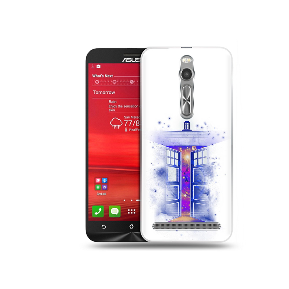 Чехол MyPads Tocco для Asus Zenfone 2 (ZE550ML) фиолетовый уголок абстракция