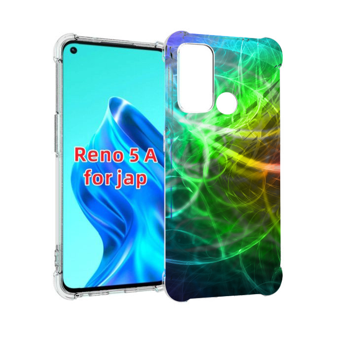 

Чехол MyPads разноцветная-абстракция-линиями для Oppo Reno 5A, Прозрачный, Tocco