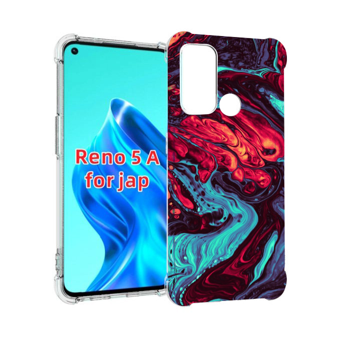 

Чехол MyPads разбавленная краска для Oppo Reno 5A, Прозрачный, Tocco