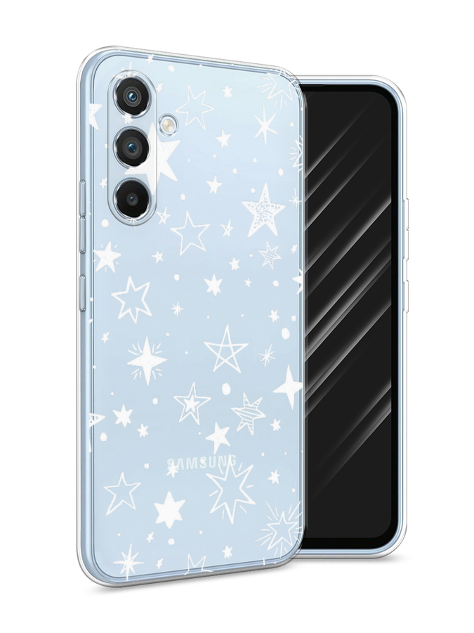 

Чехол Awog на Samsung Galaxy A54 "Звездочки графика белая", Прозрачный;белый, 2107750-7