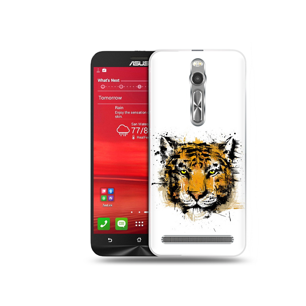 

Чехол MyPads Tocco для Asus Zenfone 2 (ZE550ML) тигруля (PT11329.657.643), Прозрачный, Tocco