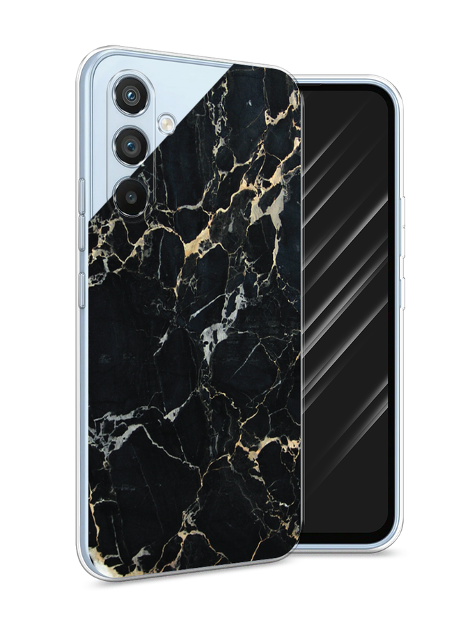 

Чехол Awog на Samsung Galaxy A54 "Черный мрамор уголок", Черный;золотистый, 2107750-3