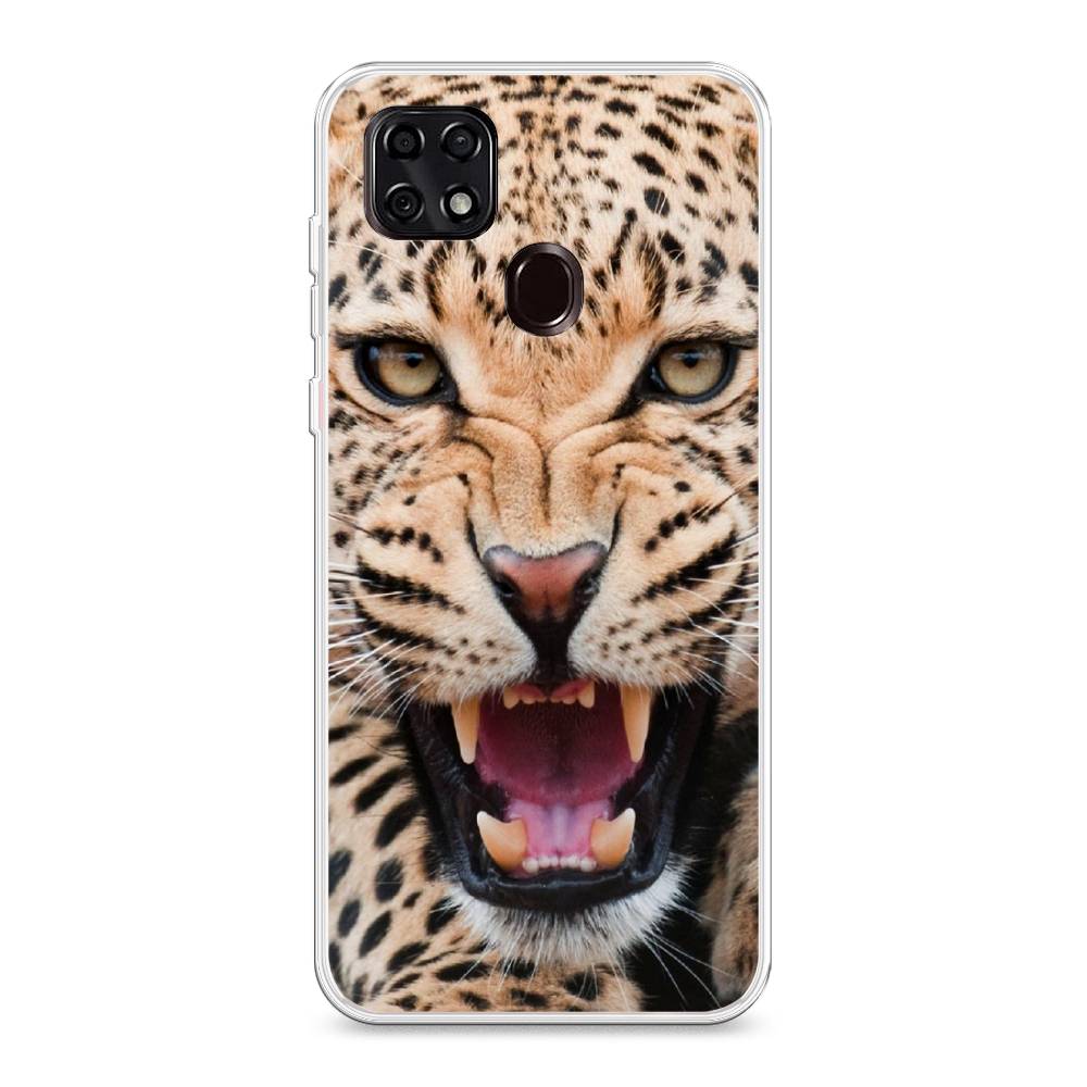 

Чехол для ZTE Blade 20 Smart "Леопард 3d", Бежевый;черный, 133550-6