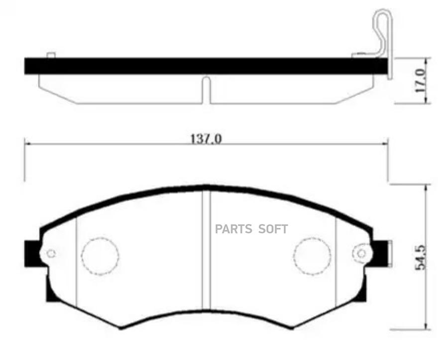 

Тормозные колодки HSB дисковые HP0003