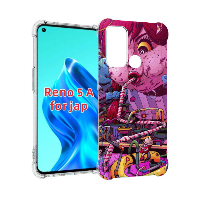 

Чехол MyPads прикольная сладкая картинка для Oppo Reno 5A, Прозрачный, Tocco