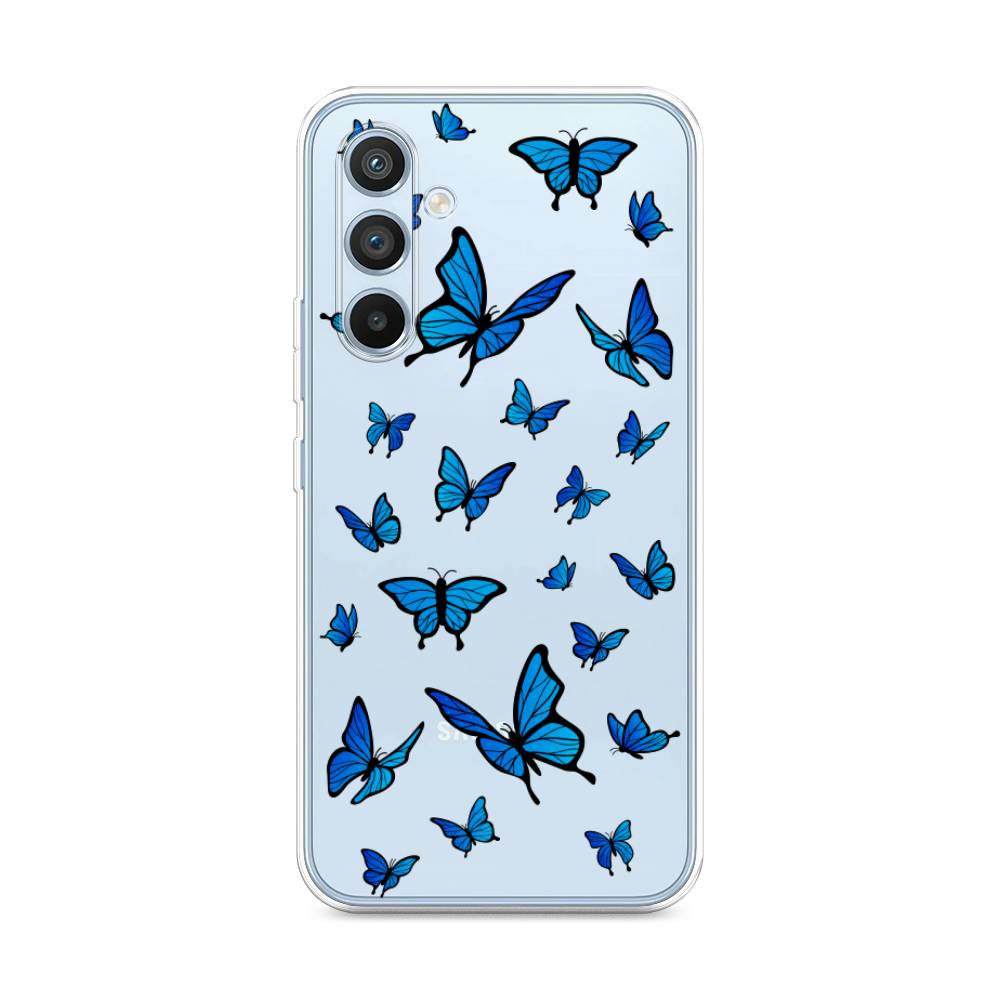 

Чехол Awog на Samsung Galaxy A54 "Синие бабочки", Синий;белый, 2107750-1