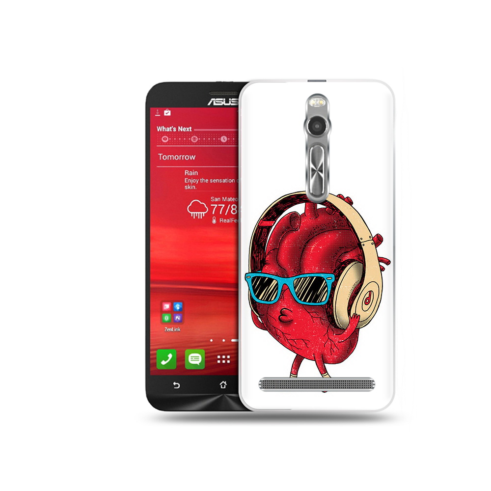 

Чехол MyPads Tocco для Asus Zenfone 2 (ZE550ML) слушай сердце (PT11329.657.609), Прозрачный, Tocco