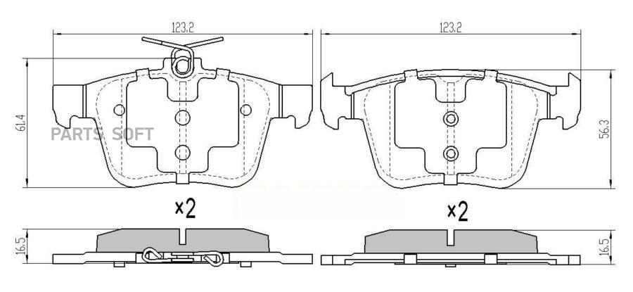 

Колодки тормозные задние VOLKSWAGEN/Audi SK102