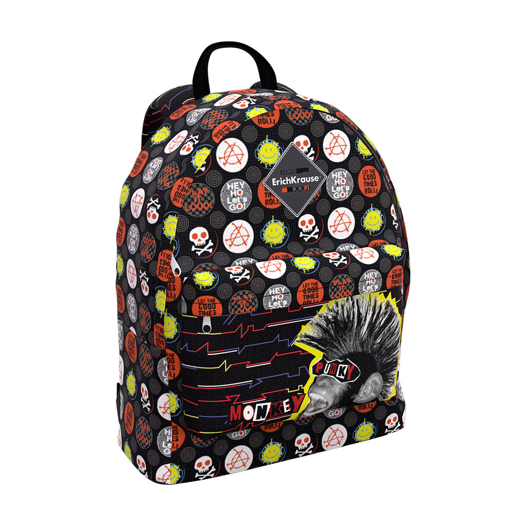 

Детский рюкзак ErichKrause EasyLine Punky Monkey 56846, Черный, EasyLine