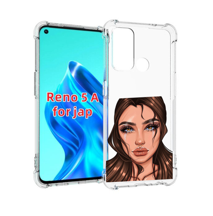

Чехол MyPads плачущая-девушка женский для Oppo Reno 5A, Прозрачный, Tocco