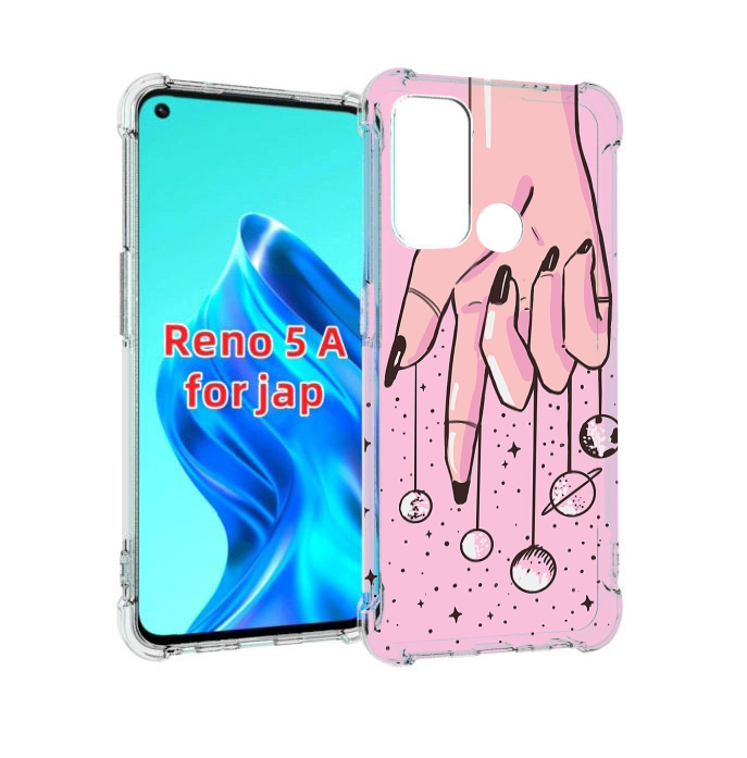 

Чехол MyPads планеты-на-пальцах для Oppo Reno 5A, Прозрачный, Tocco
