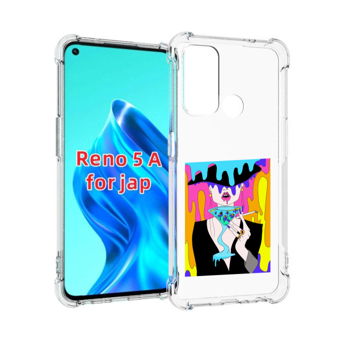 

Чехол MyPads плавленая девушка акварель женский для Oppo Reno 5A, Прозрачный, Tocco